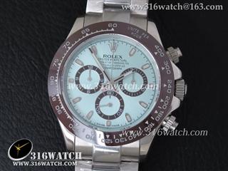 劳力士Rolex-地通拿系列 1:1 BP 咖啡色陶瓷表圈 天蓝色表盘 计时A7750机芯 RL0255