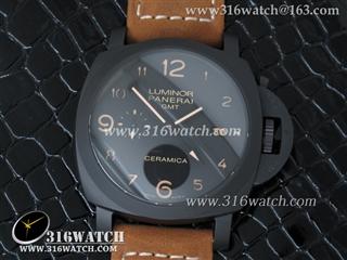 沛纳海PANERAI 新版 PAM441 1:1 全陶瓷 KW 最新升级版 上海7750全自动P9001机芯 PM00174